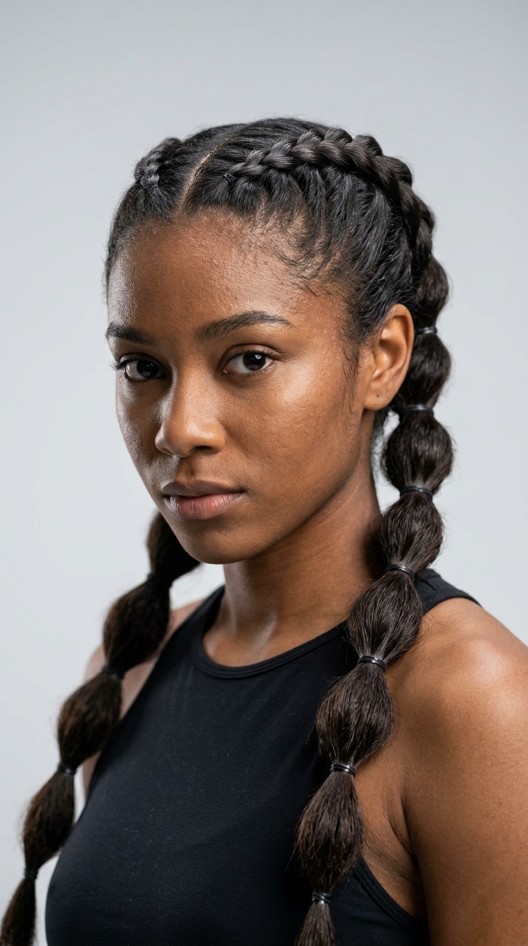 Double Dutch Bubble Braids