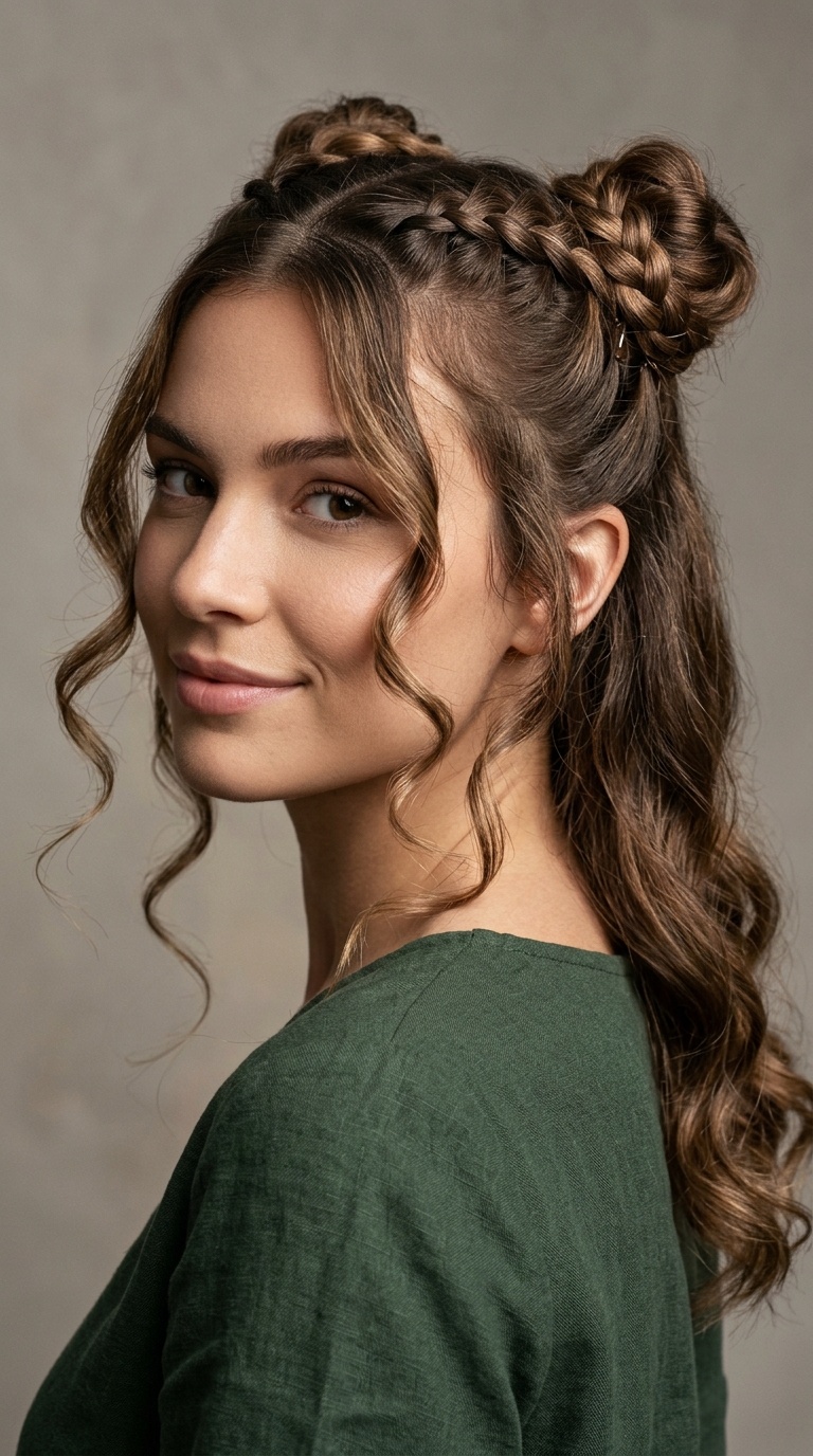Double Dutch Buns with Loose Spirals