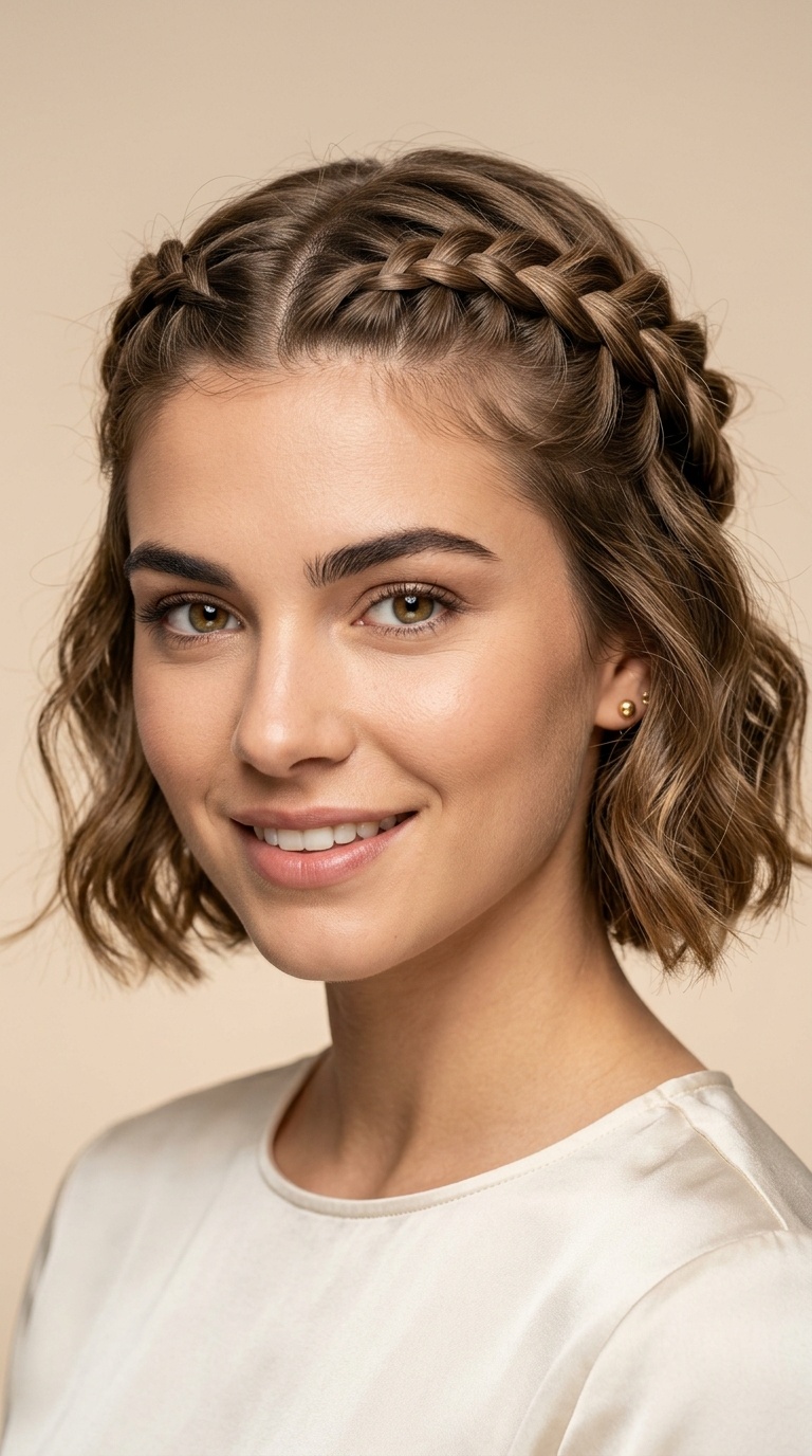 Double French Braid Crown