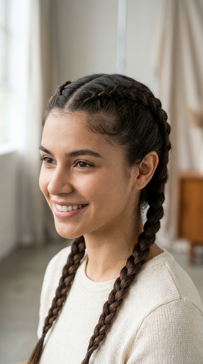 Double French Braids