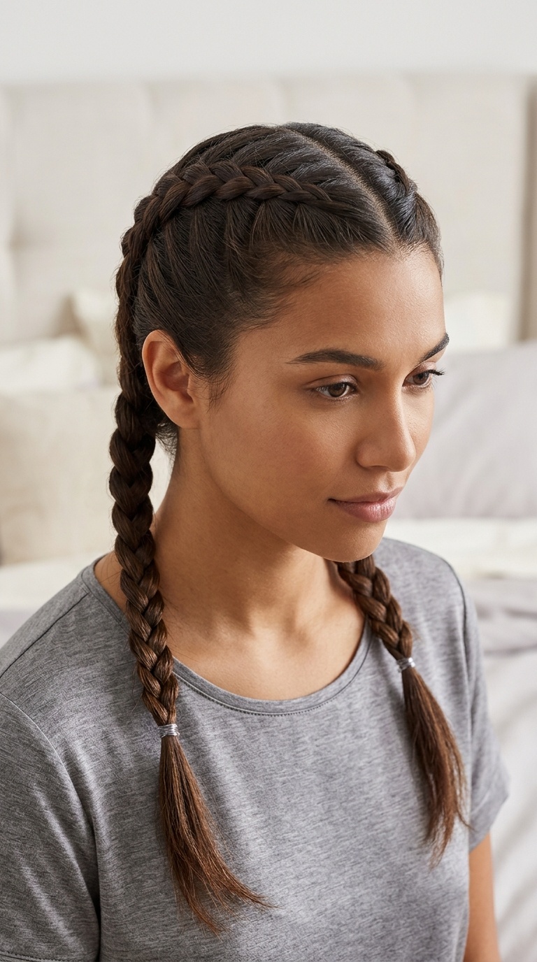 Double French Braids