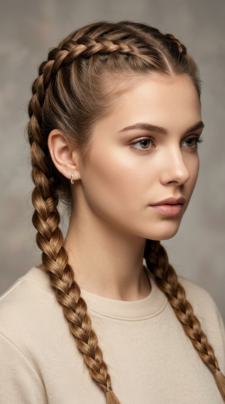 Double French Braids