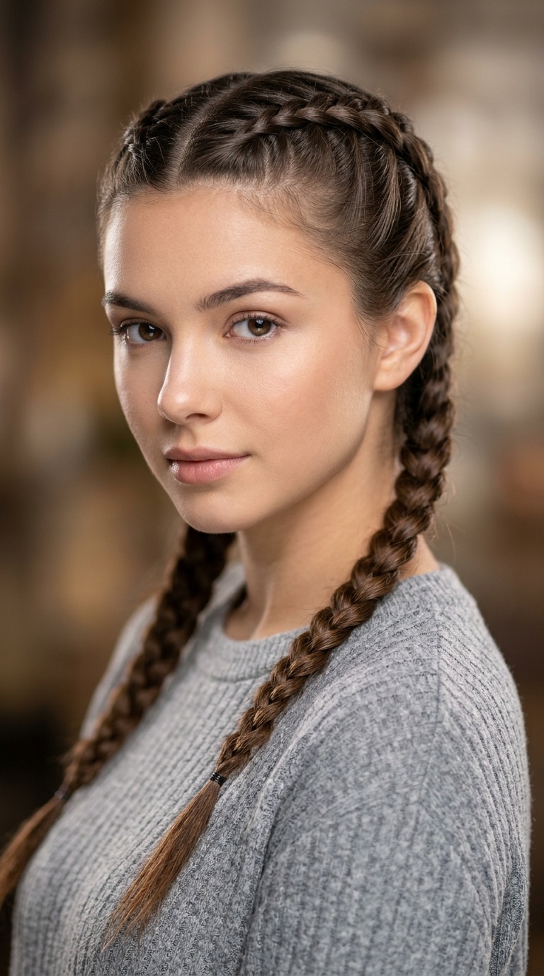 Double French Braids