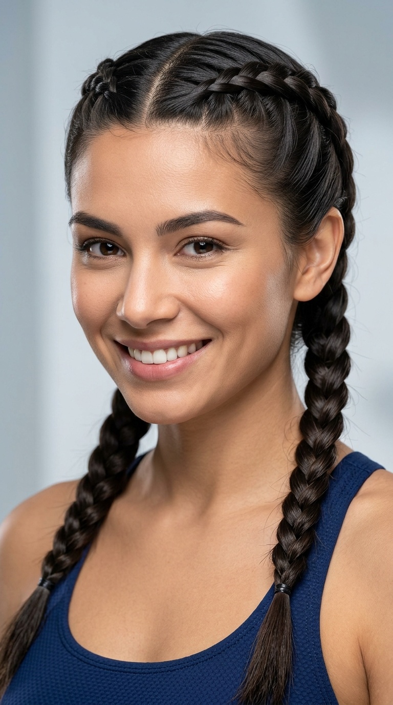 Double French Braids