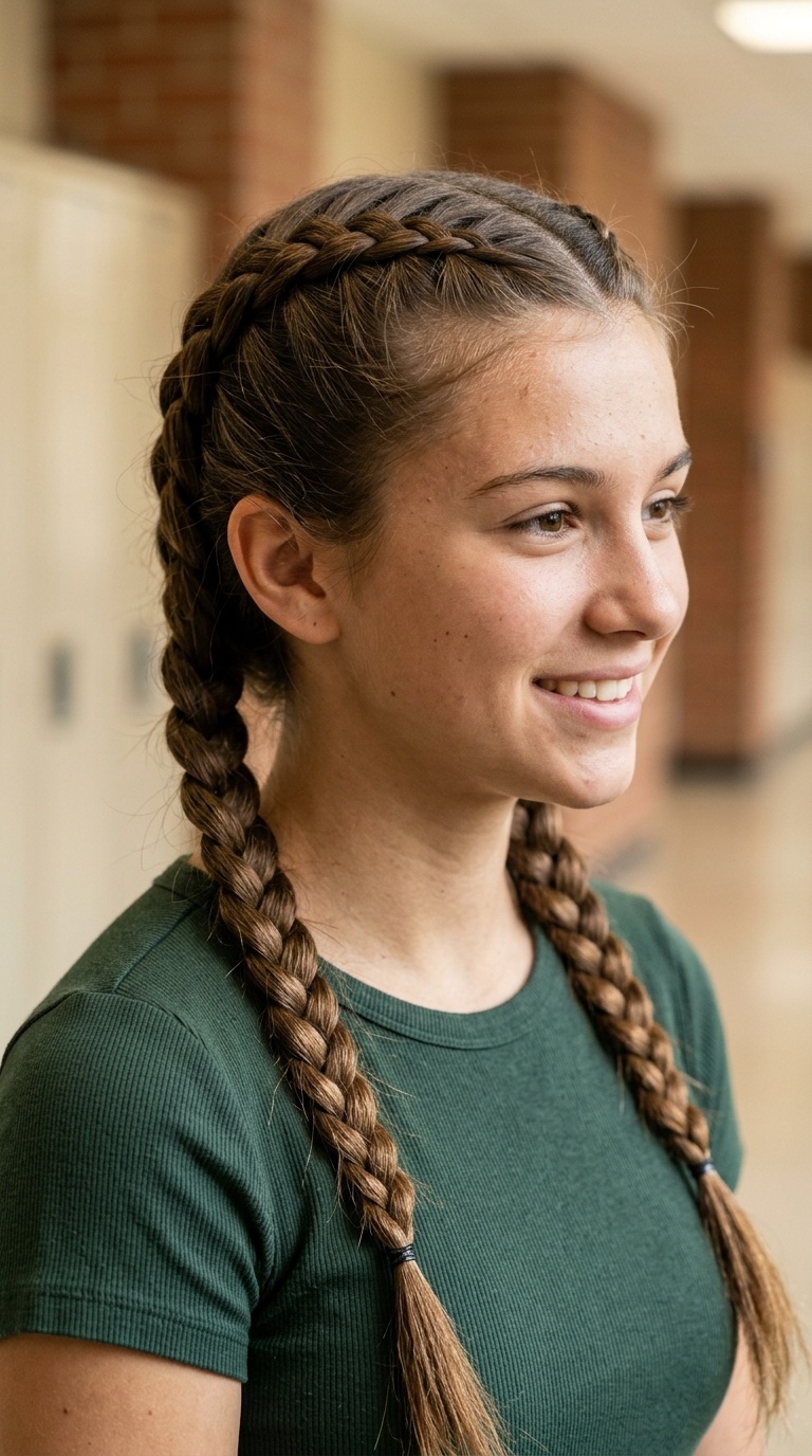 Double French Braids