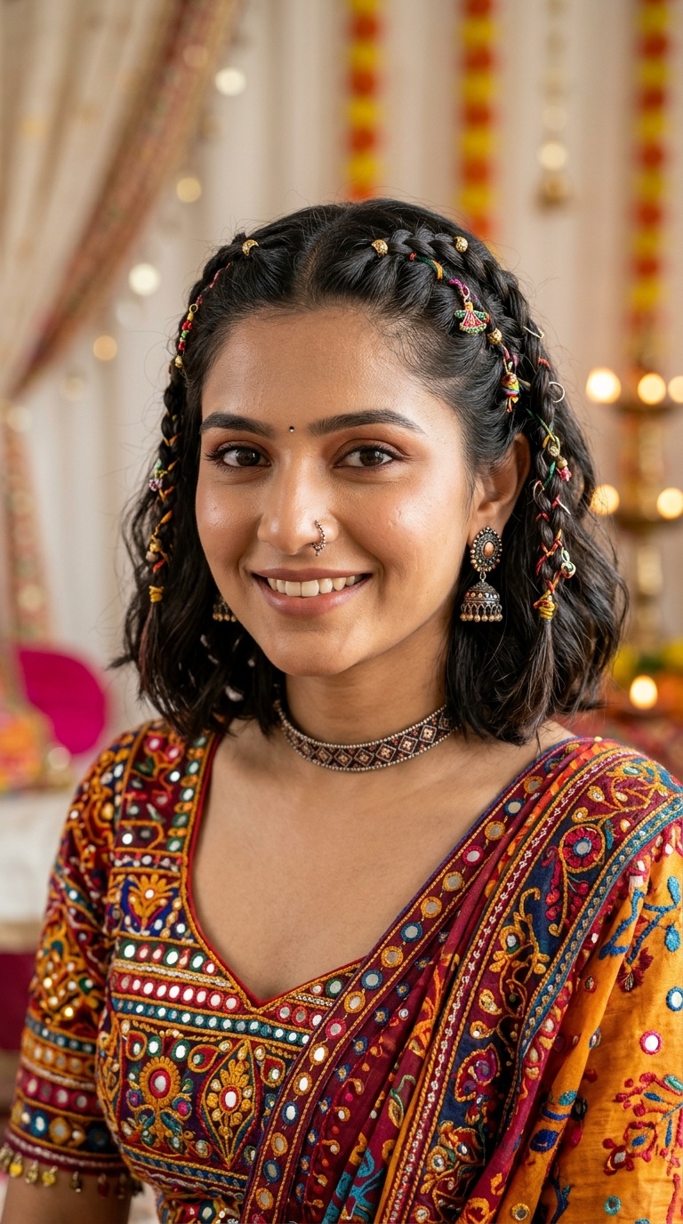 Double Front Boho Braids