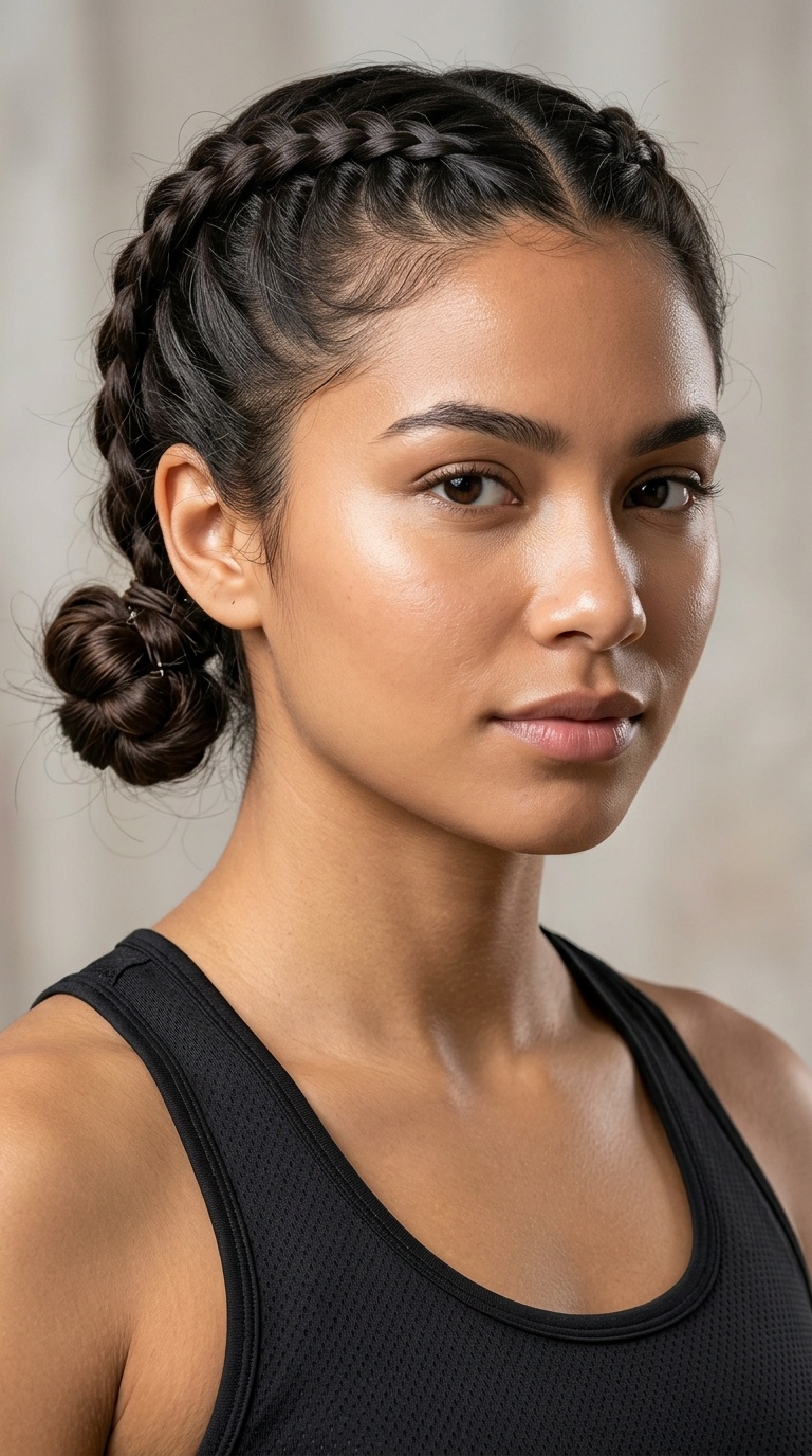 Double Low Buns with Braided Roots