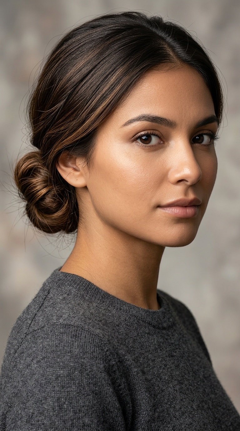 Double Low Chignons