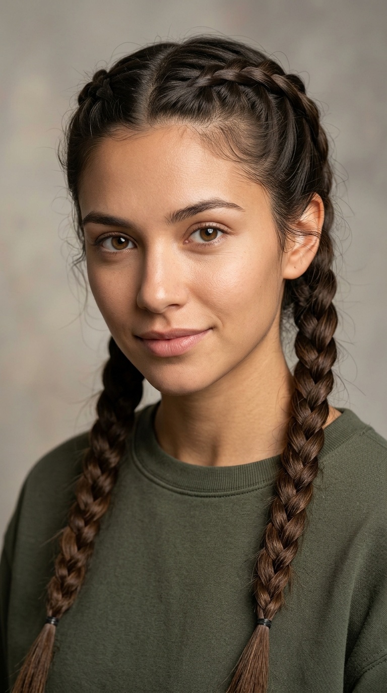 Double Pigtail Braids