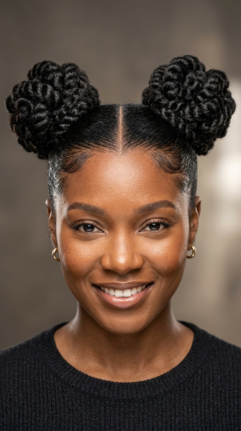 Double Sculpted Space Buns