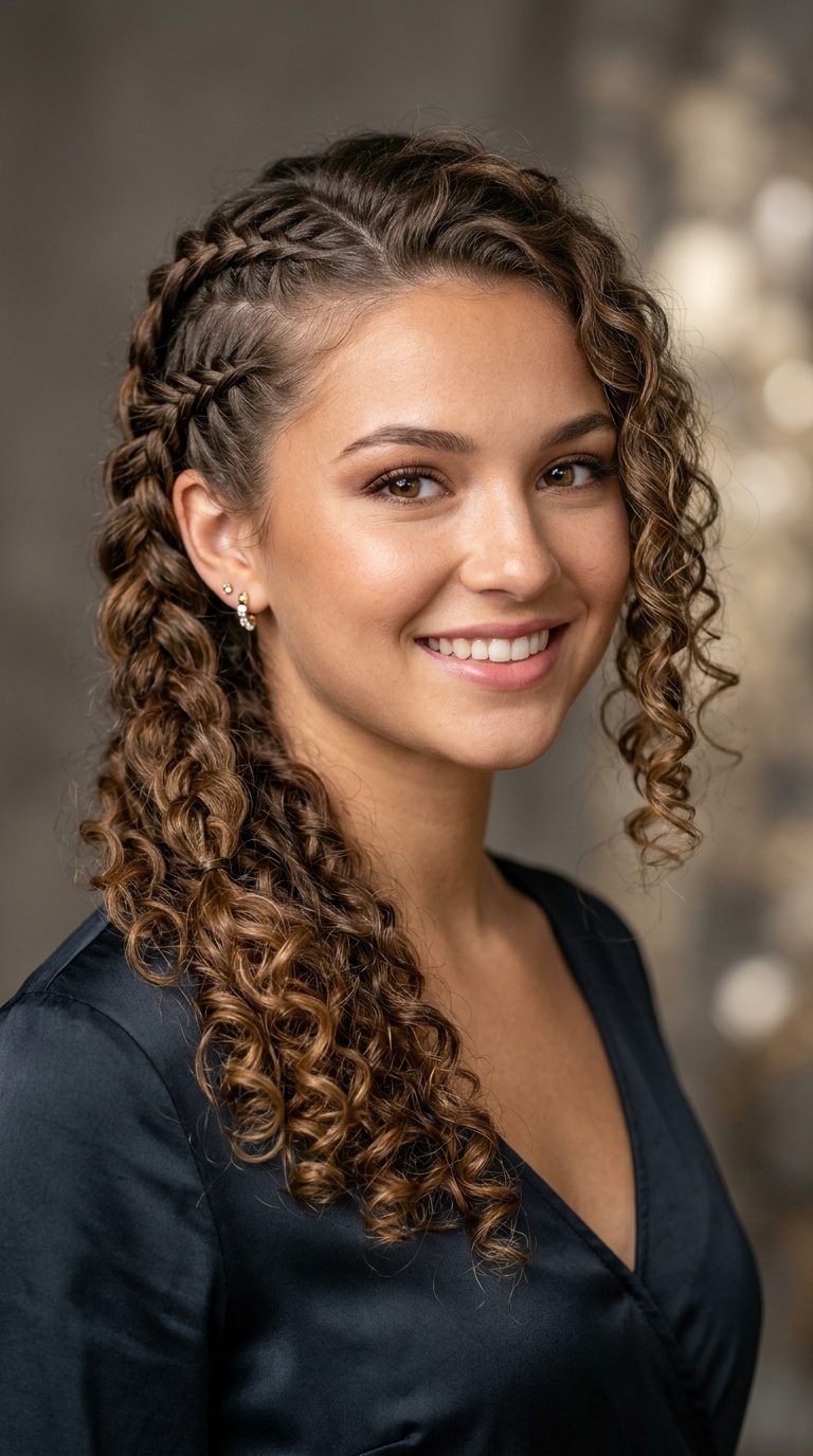 Double Side-Braid with Curls