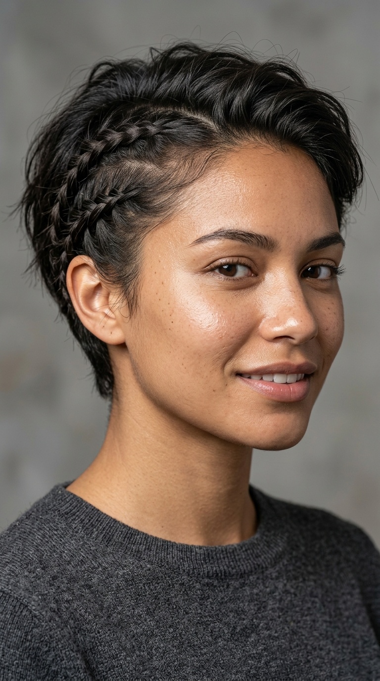 Double Side Braids with Pixie