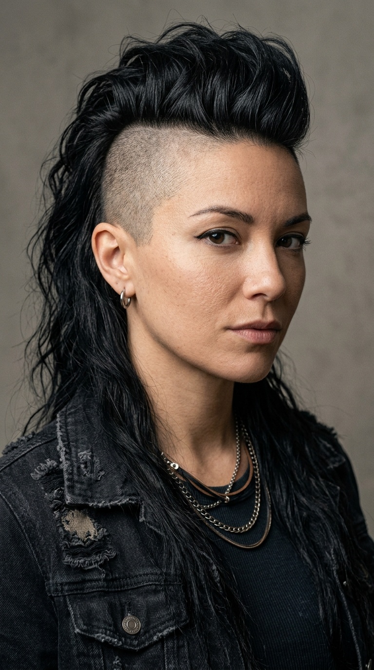 Double Side Shave with Central Mane
