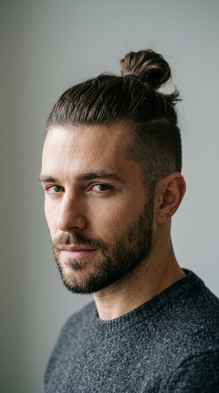 Double Side Undercut with Top Knot