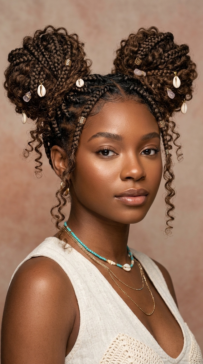 Double Space Bun Boho Magic