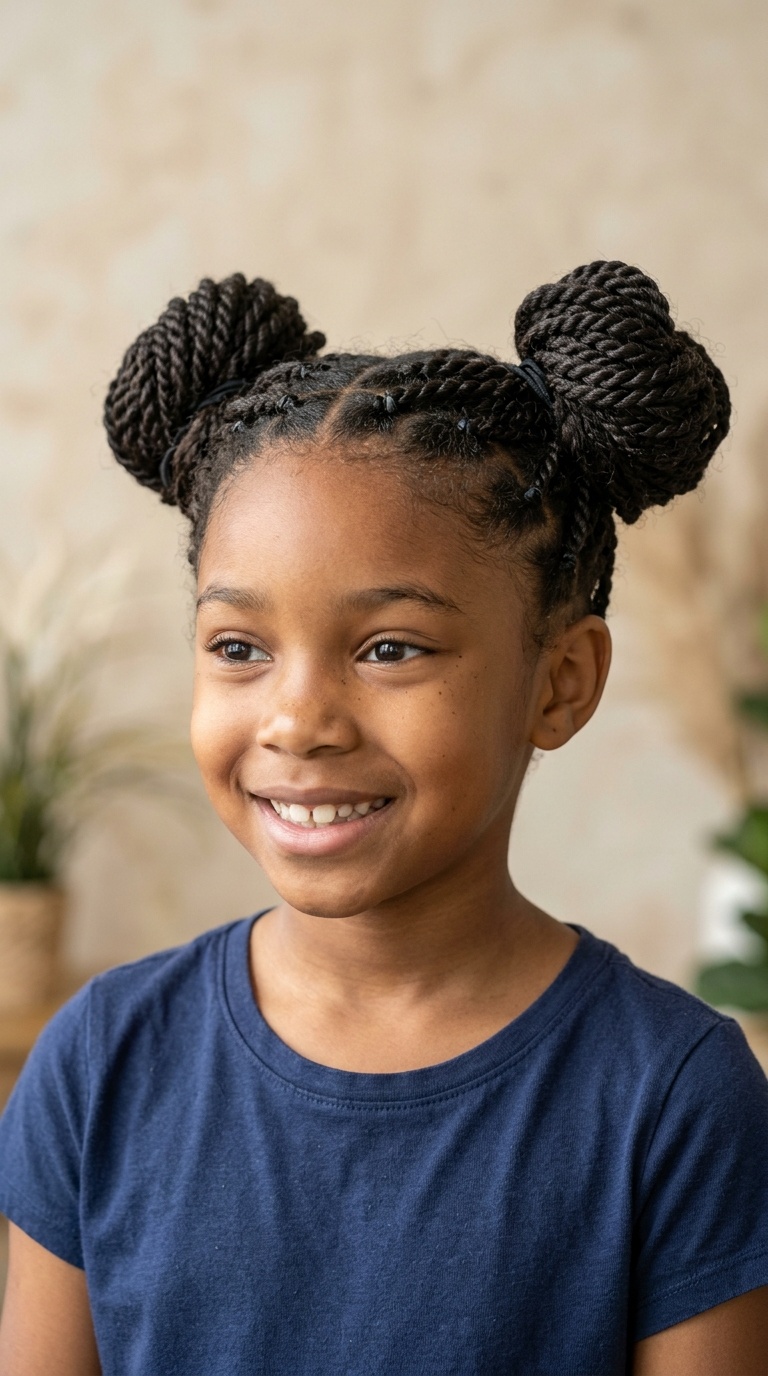 Double Space Bun Twists