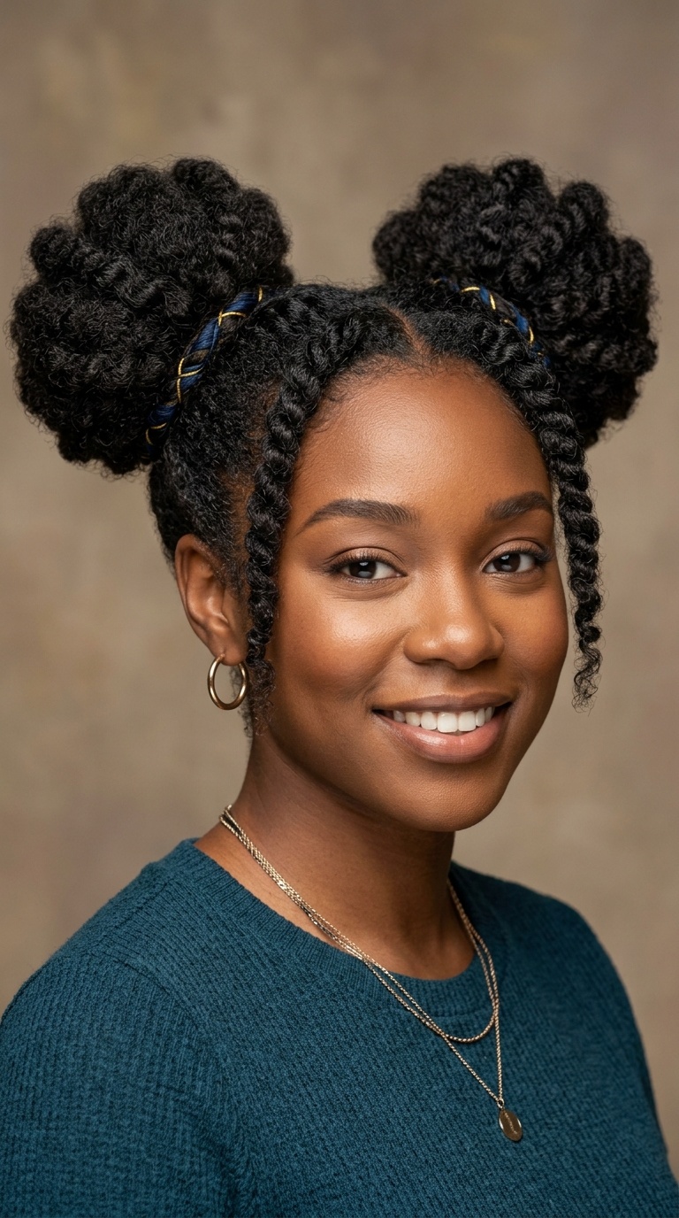 Double Space-Buns with Texture