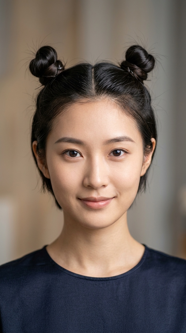 Double Top Knots (Mini-Buns)