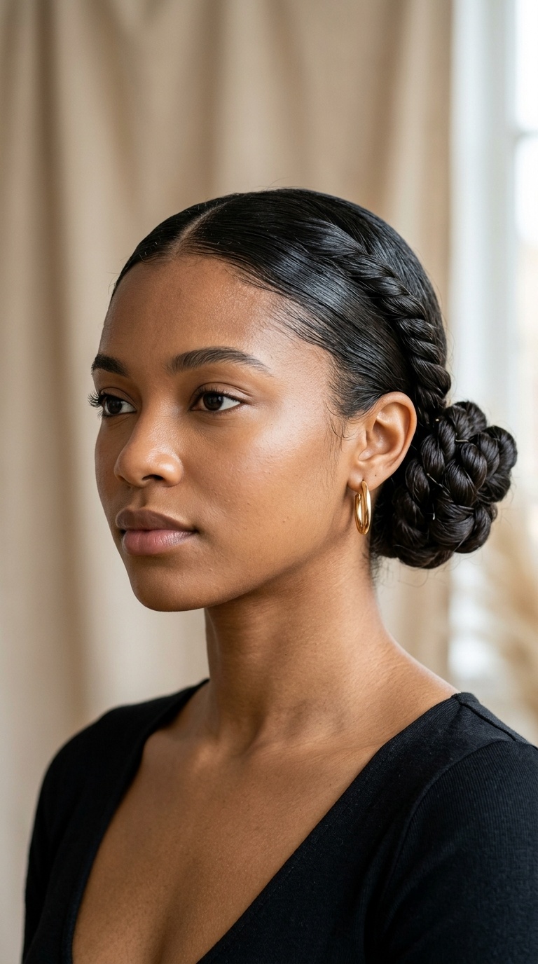 Double Twisted Low Buns