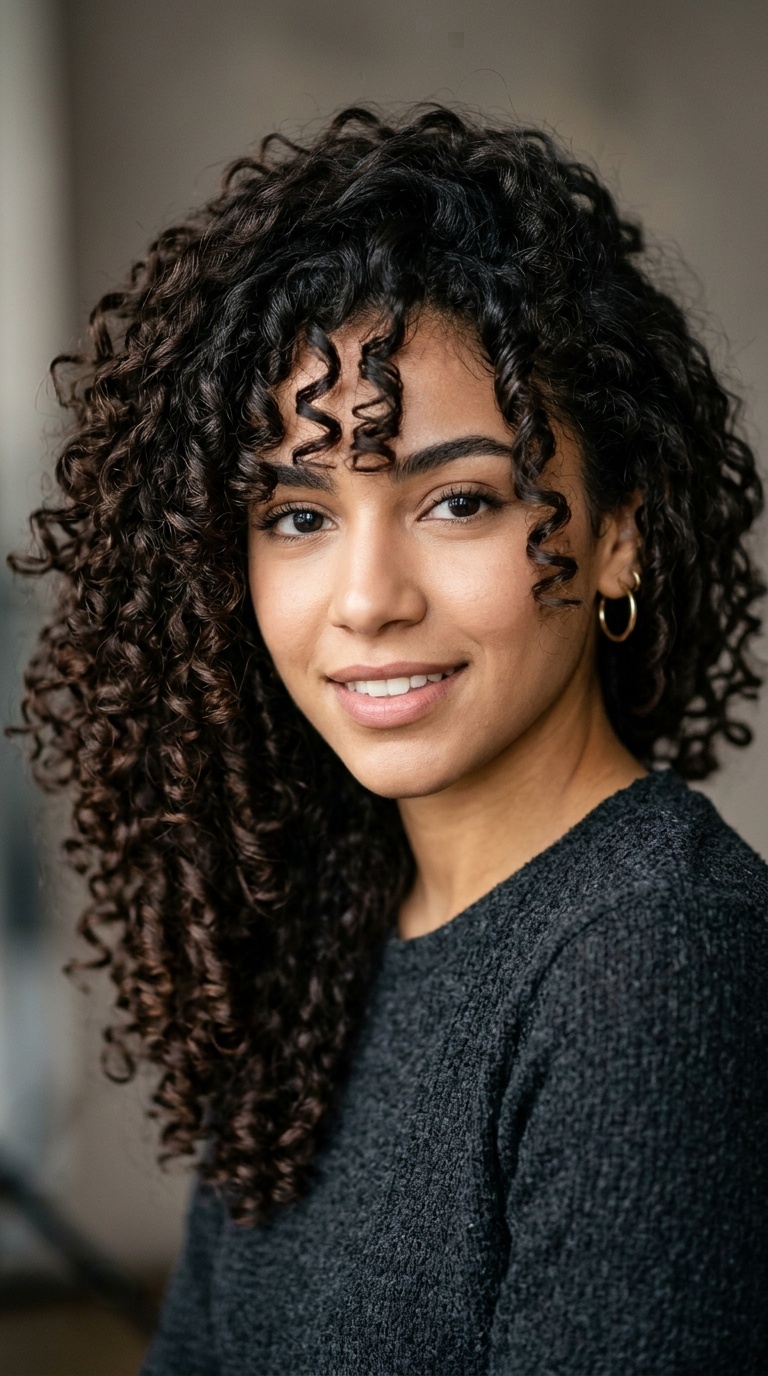 Dramatic Ringlets with Heavy Framing