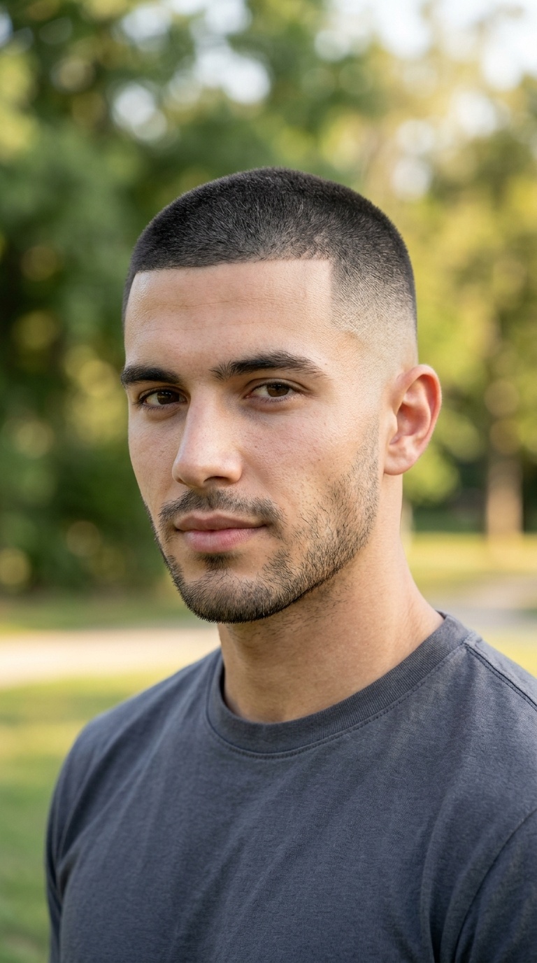 Drop Fade Buzz Cut