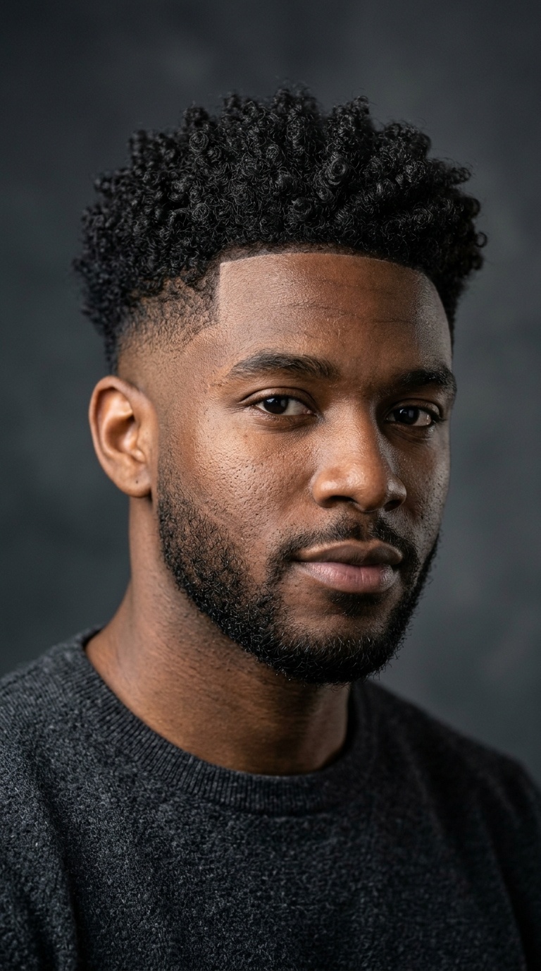 Drop Fade with Natural Curls