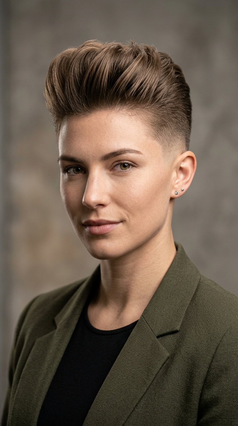 Drop Fade with Pompadour