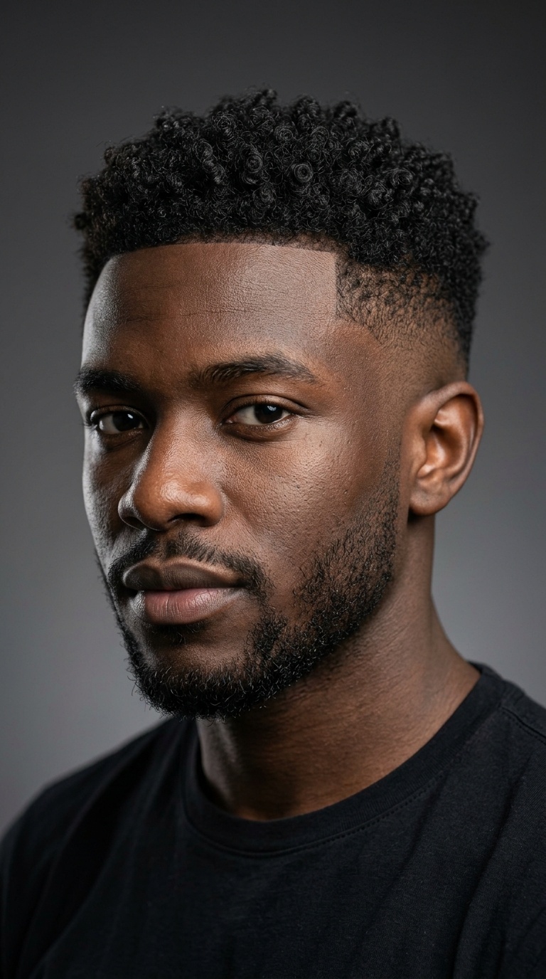 Drop Fade with Short Curls