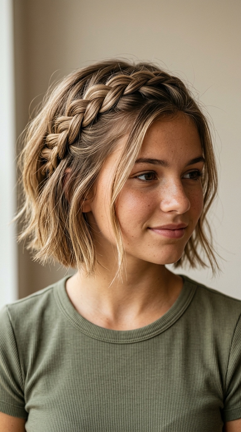 Dutch Braid Crown Section