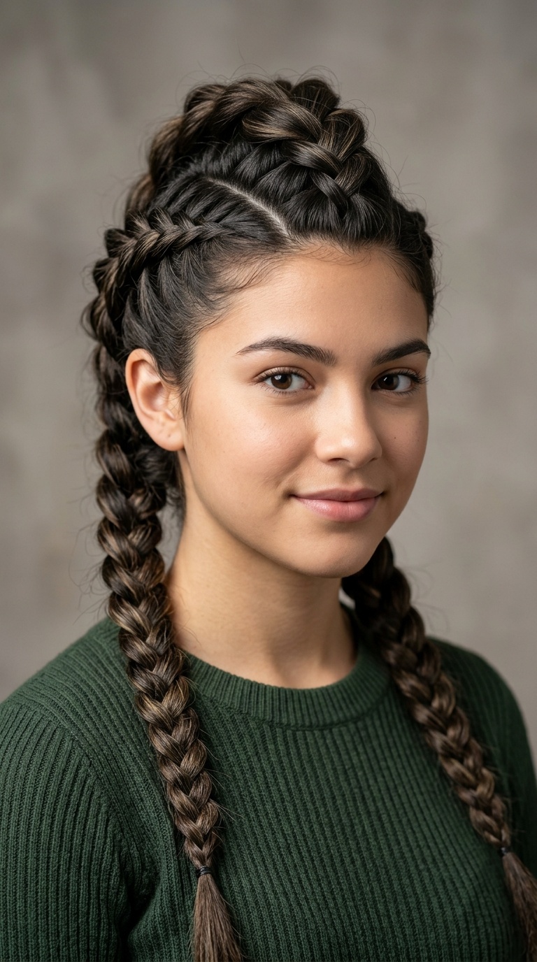 Dutch Braid Faux Hawk