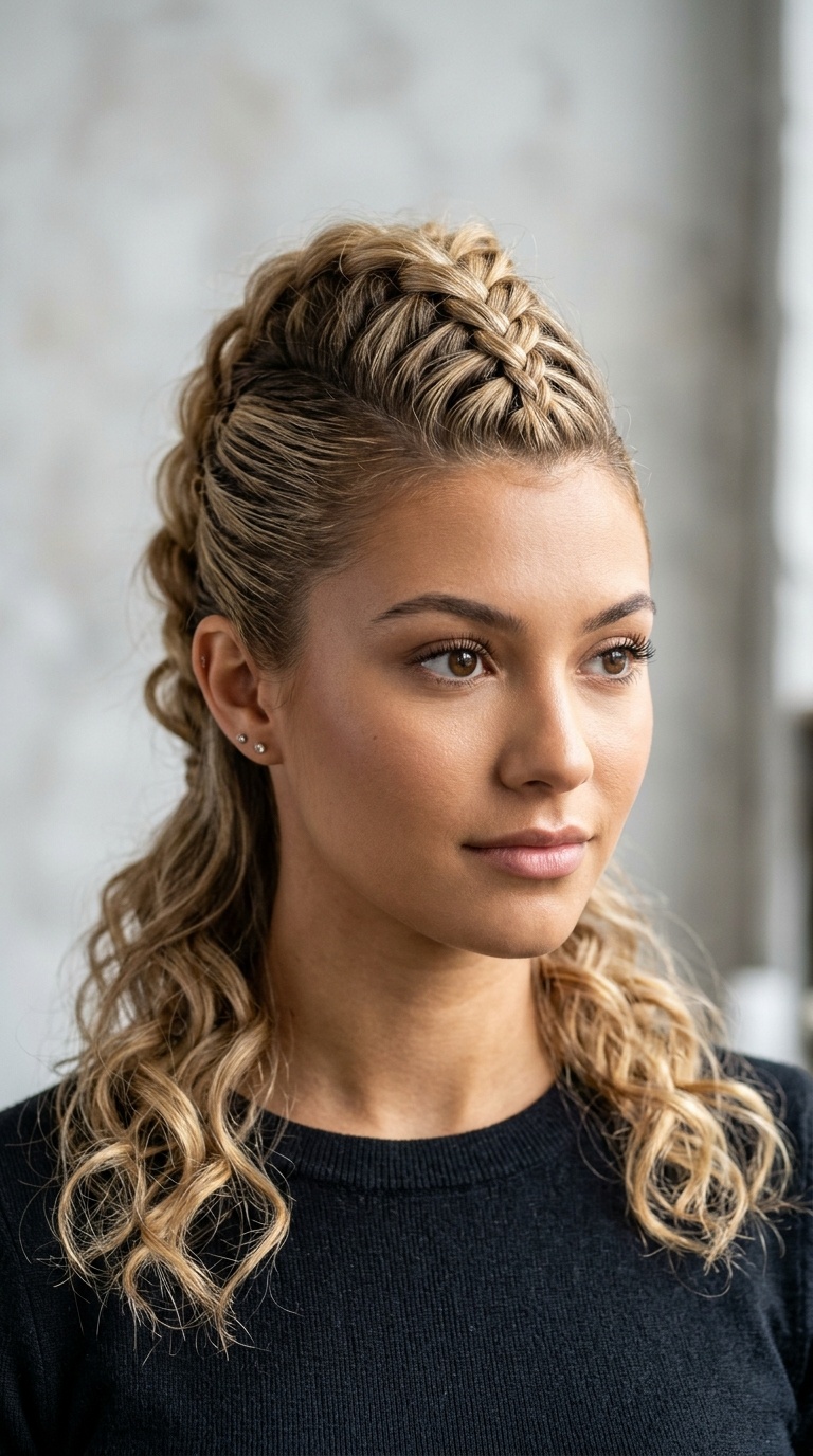 Dutch Braid Faux Hawk