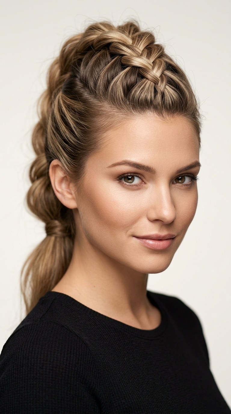 Dutch Braid Faux Hawk
