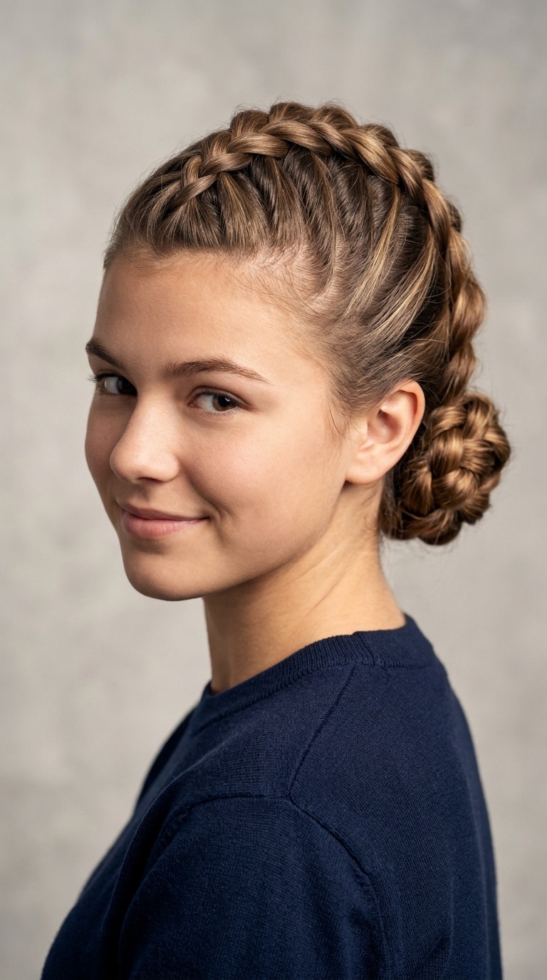 Dutch Braid Faux Hawk Updo