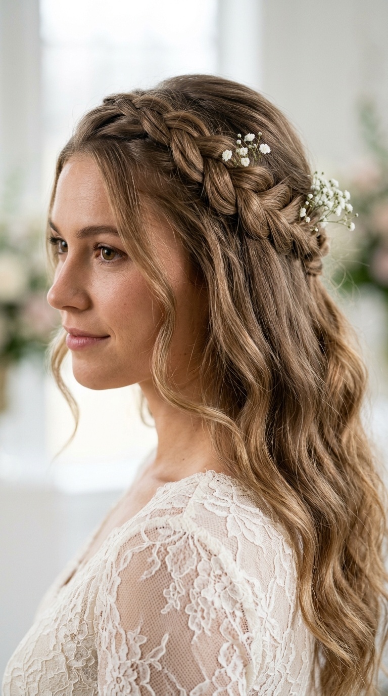 Dutch Braid Half-Up