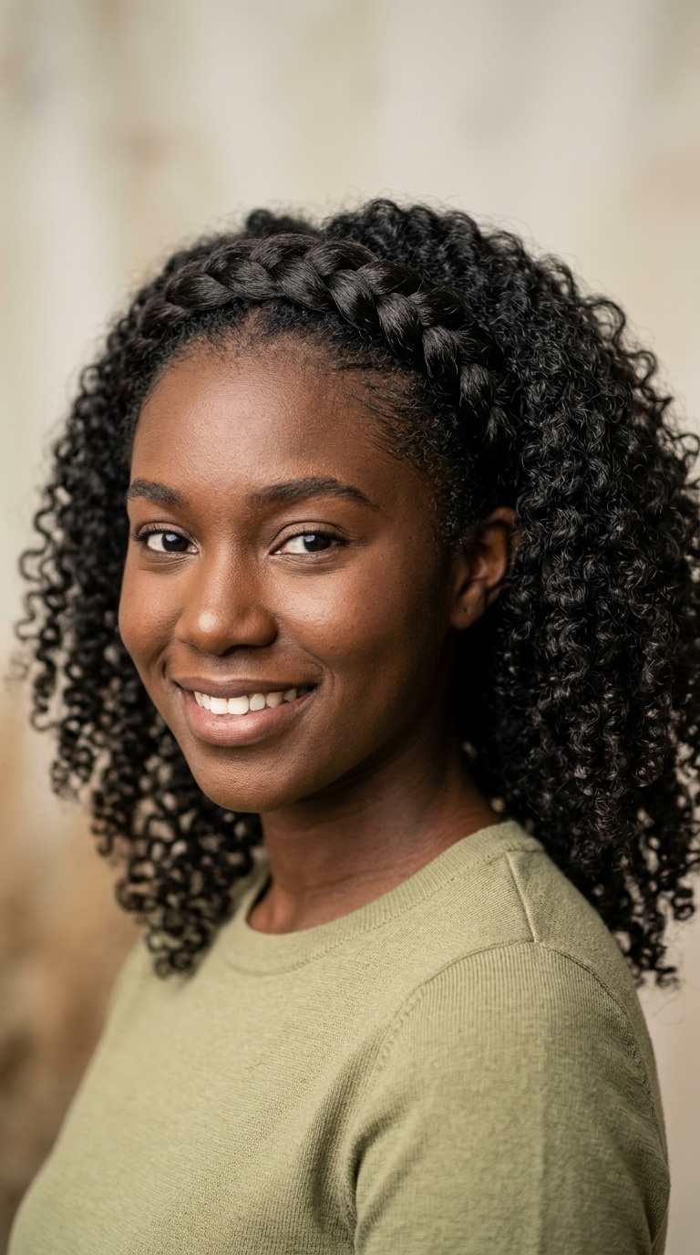 Dutch Braid Headband with Natural Volume