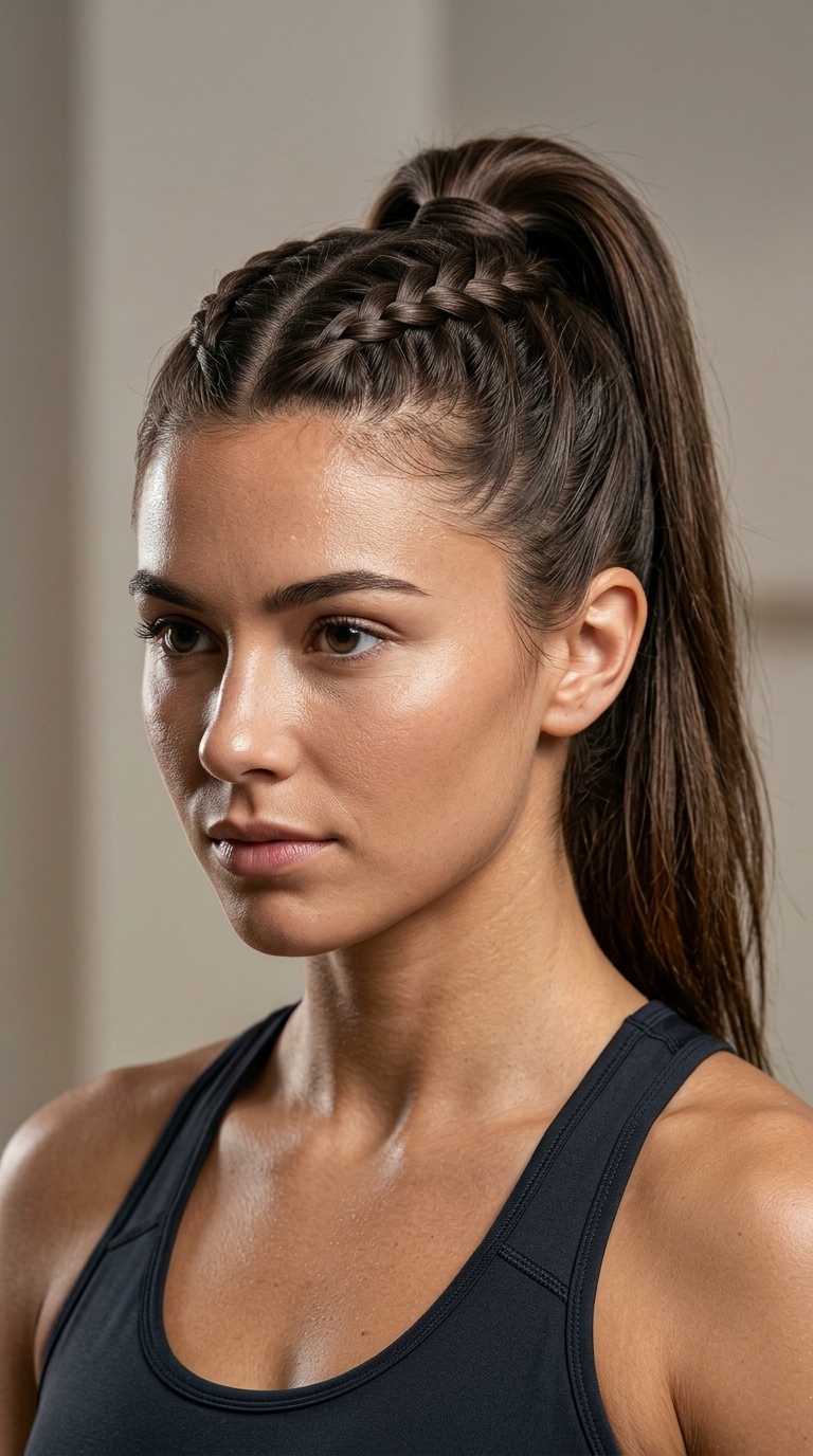 Dutch Braid High Ponytail