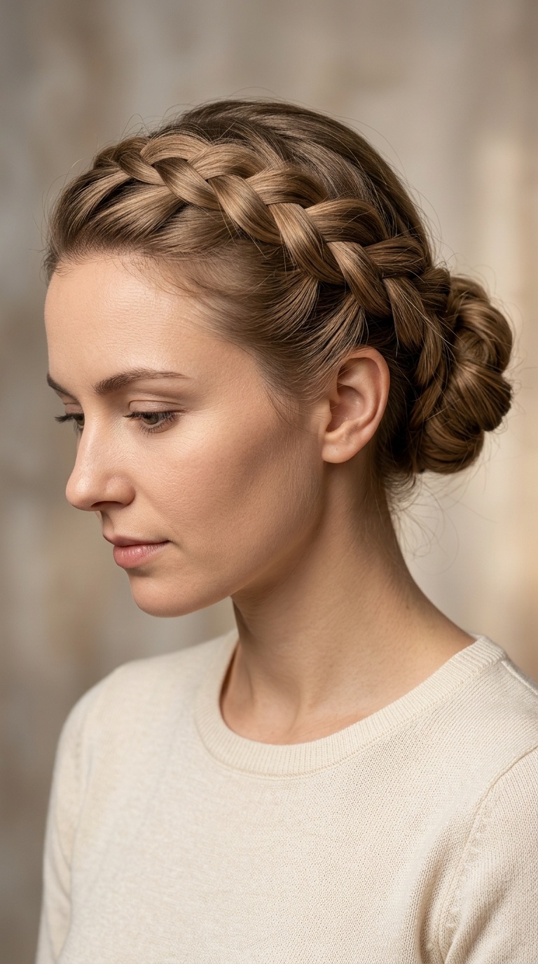 Dutch Braid Into a Bun