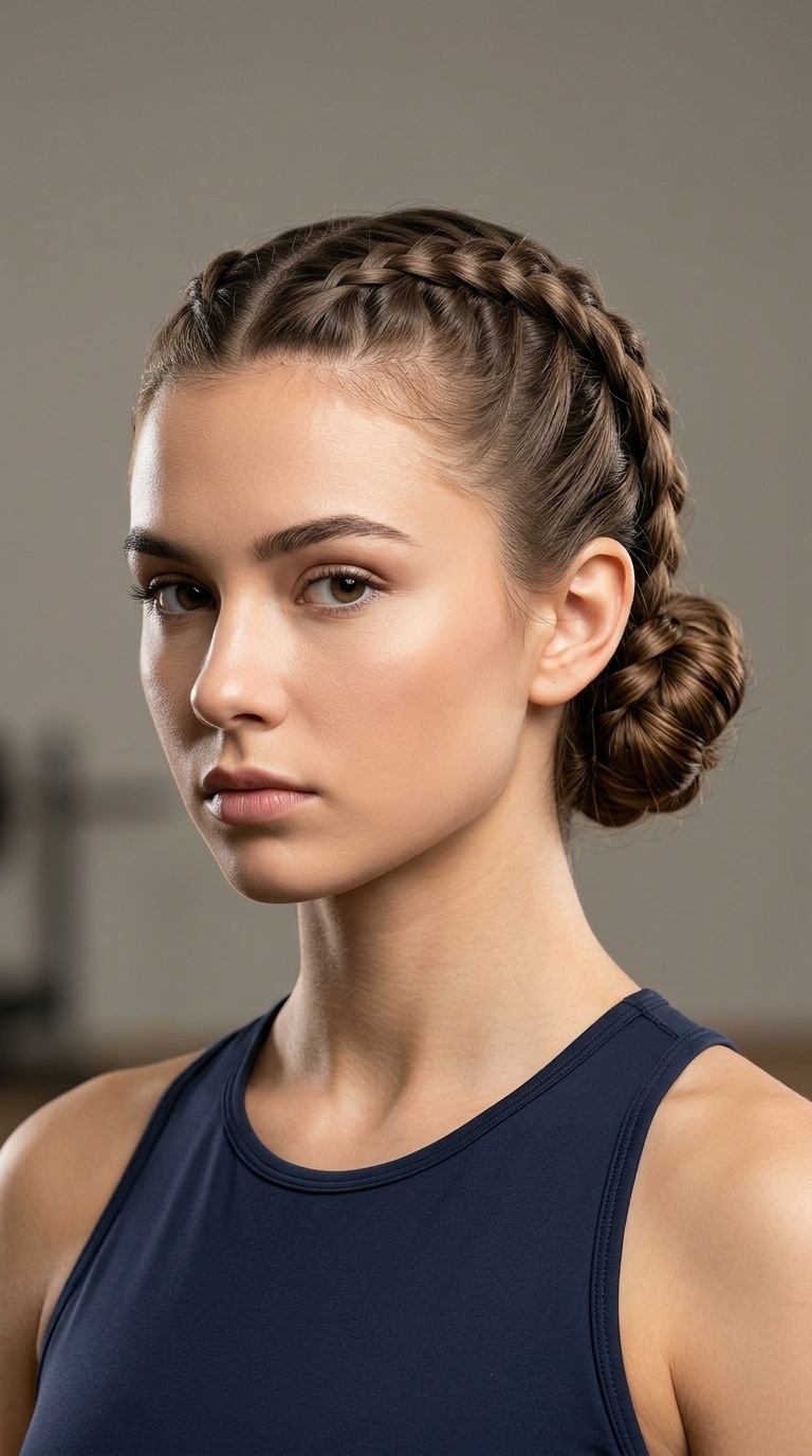 Dutch Braid into a Low Compressed Bun