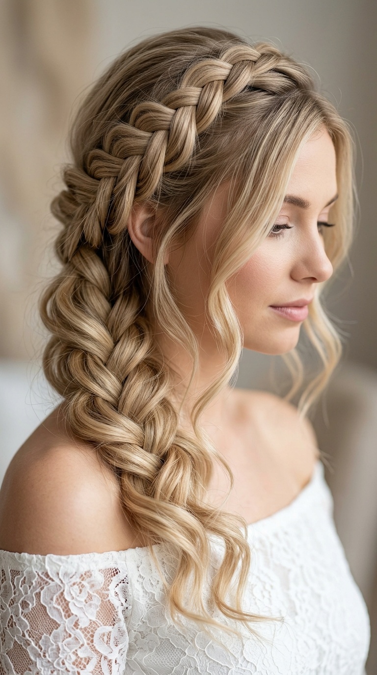 Dutch Braid into Loose Tendrils