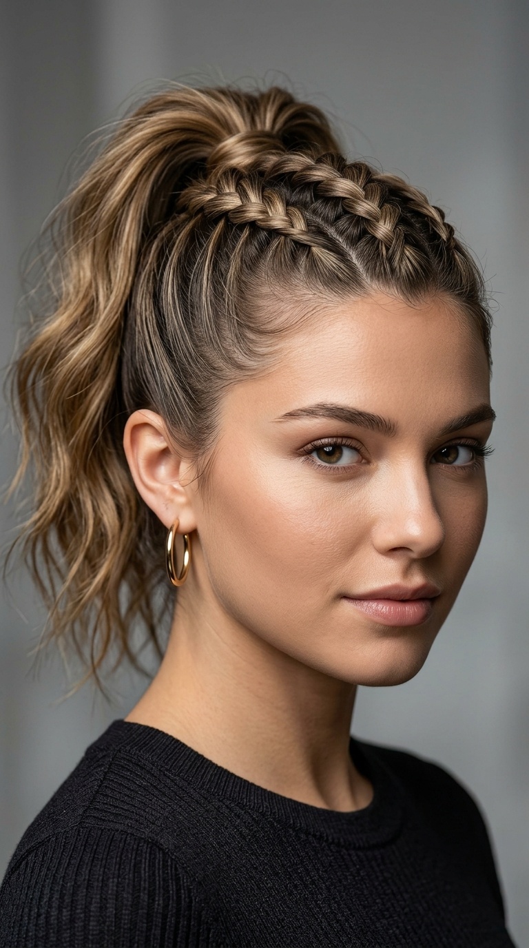 Dutch Braid Mohawk