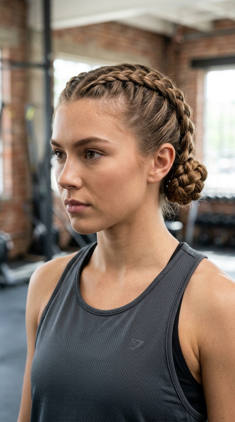 Dutch Braid Pigtail Buns