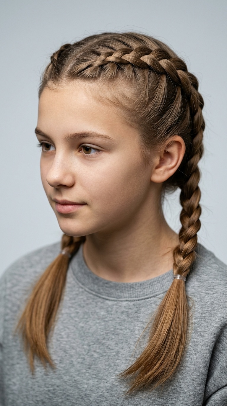 Dutch Braid Pigtails