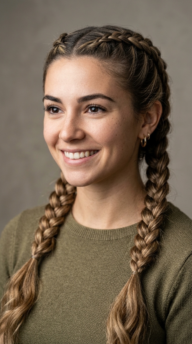 Dutch Braid Pigtails