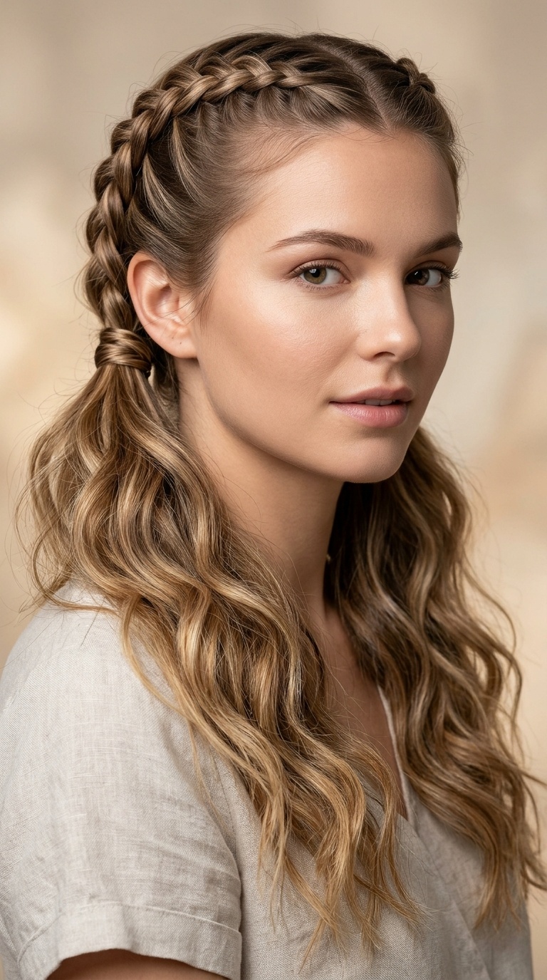 Dutch Braid Pigtails to Loose Waves
