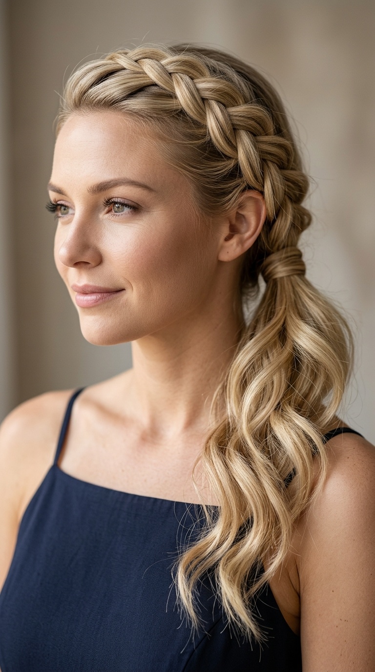 Dutch Braid Side Sweep