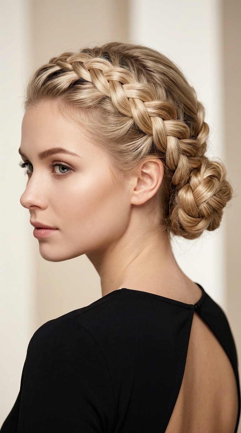 Dutch Braid Updo
