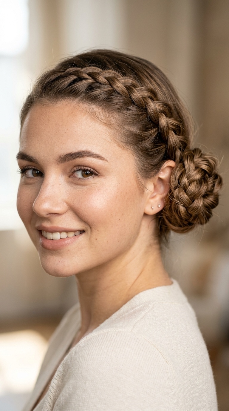 Dutch Braided Side Bun