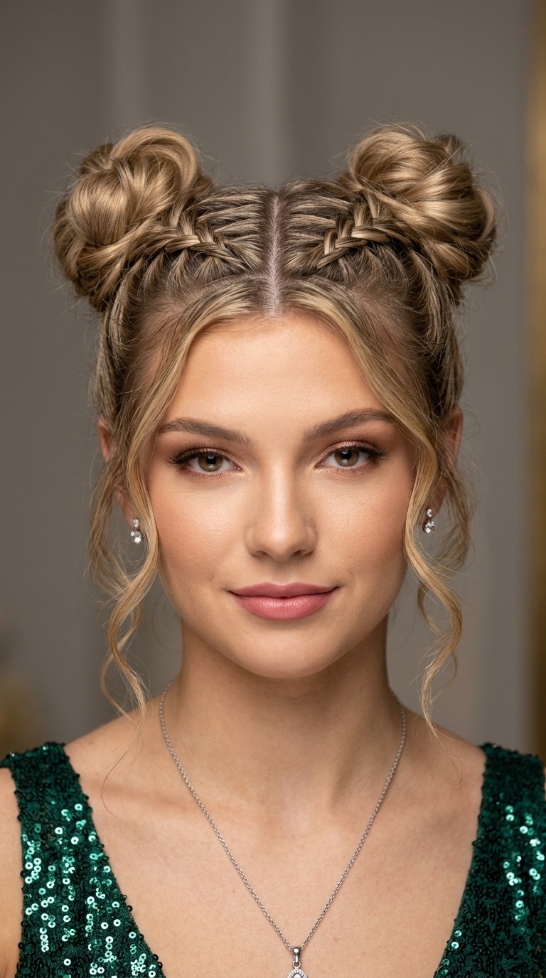 Dutch Braided Space Bun Hybrid