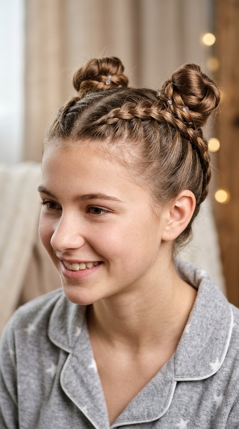 Dutch Braided Space Buns