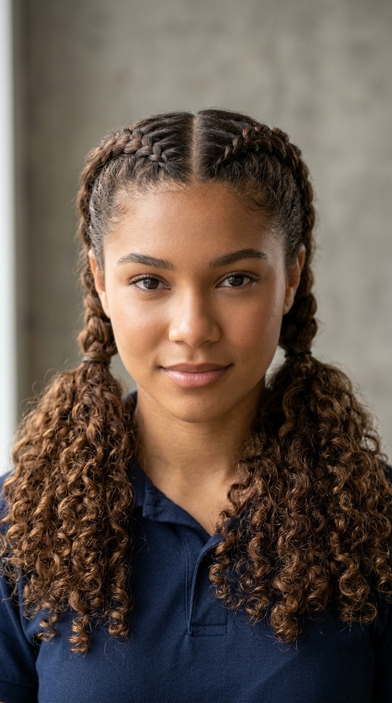 Dutch Braids into Defined Ends